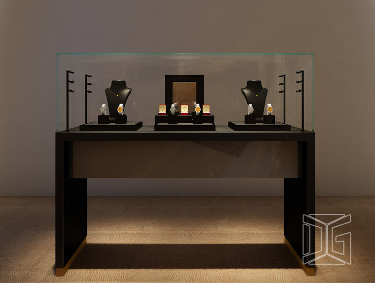Luxury Stainless Steel Wooden Jewelry Display Stand