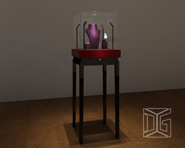 DG Showcase အရည်အသွေးမြင့် ခေတ်မီလက်ဝတ်ရတနာပြသမှု Cabinet ရိုးရှင်းသော အရောင်းပြခန်း 1