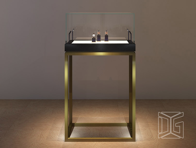 Retail Stainless Steel Jewelry Display Cabinet