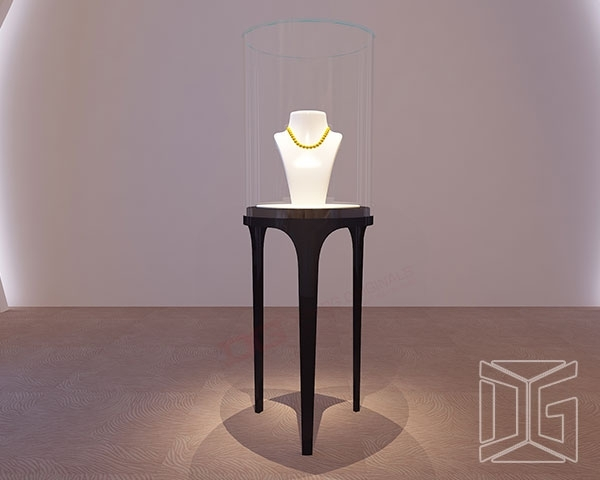 Ανοξείδωτο σύγχρονο σχέδιο χάλυβα προθηκών περίπτερων επίδειξης κοσμήματος πολυτέλειας προθηκών Γενικής Διεύθυνσης για τη λεωφόρο αγορών 1