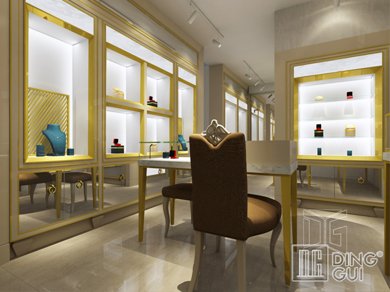 DG Showcase Modern free standing metal jewelry display cabinet Manufacturer 6