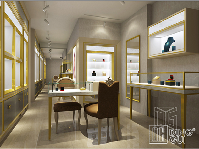 DG Showcase Modern free standing metal jewelry display cabinet Manufacturer 5