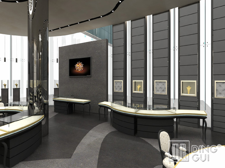 DG Showcase commercial jewelry glass countertop display case stainless steel 5