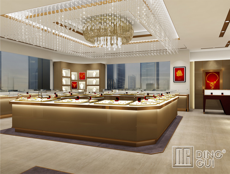 DG Showcase Brugerdefineret smykkebutik i høj kvalitet til skrankeudstilling, indretningsdesign 5