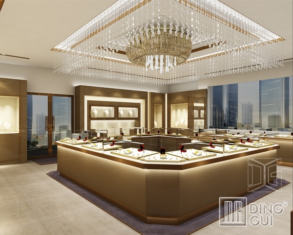 DG Showcase Brugerdefineret smykkebutik i høj kvalitet til skrankeudstilling, indretningsdesign 1