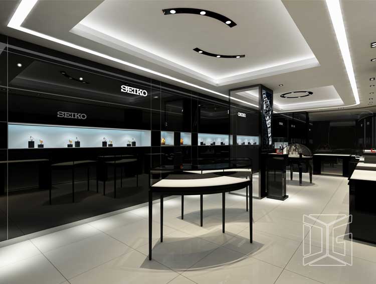  Moderná vitrína a pult pre klenotníctvo vysokej kvality