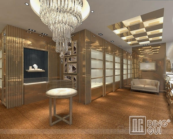 DG Showcase κομψό γυάλινο ντουλάπι βιτρίνας κοσμημάτων επαγγελματικού σχεδιασμού προς πώληση 1