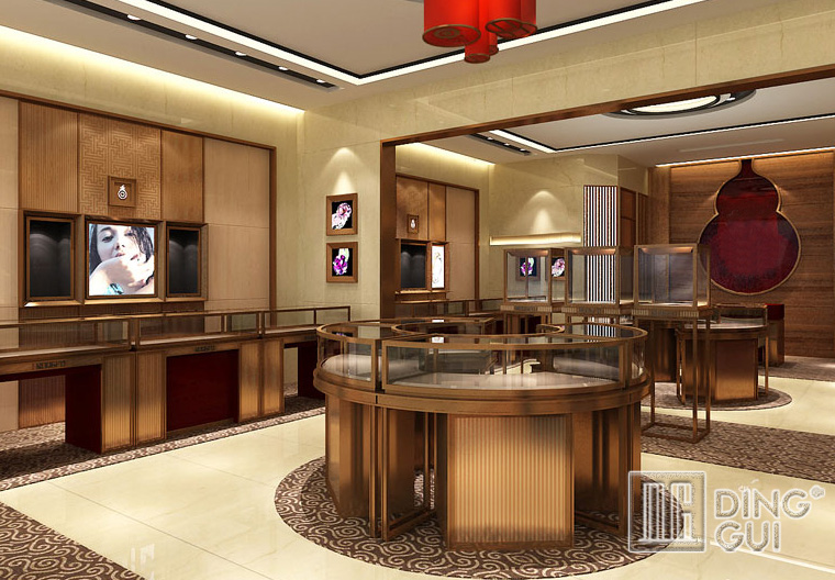 Ang DG Showcase Commercial na modernong tindahan ng alahas ay nagpapakita ng disenyo ng kasangkapan 6