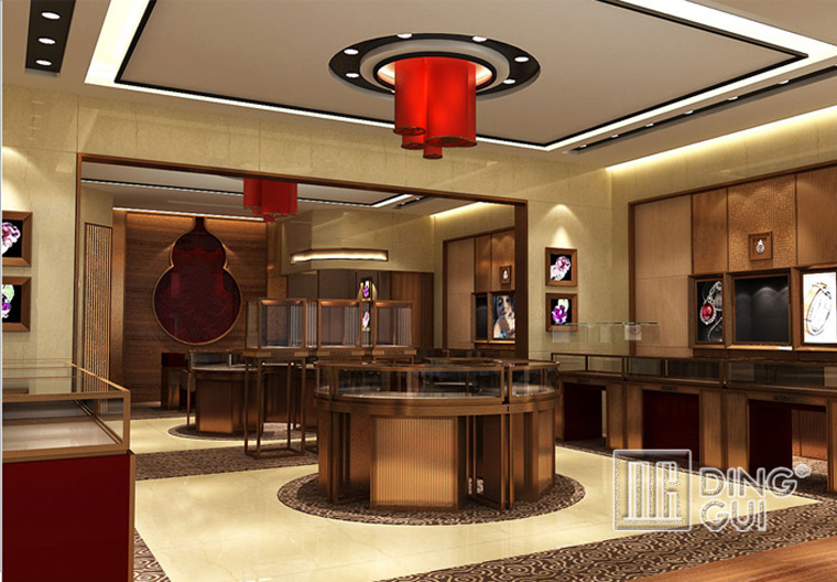 Ang DG Showcase Commercial na modernong tindahan ng alahas ay nagpapakita ng disenyo ng kasangkapan 5