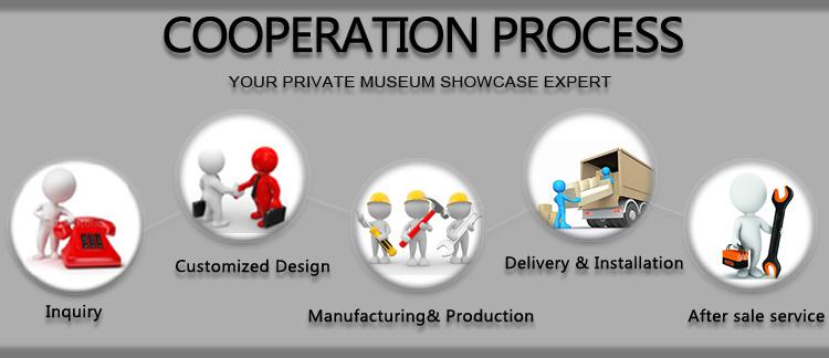 DG Showcase Custom Museum Exhibit Case Antique Display Showcase Attractive Design 18