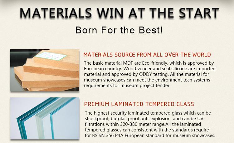 DG Showcase Custom Museum Exhibit Case Antique Display Showcase Attractive Design 16