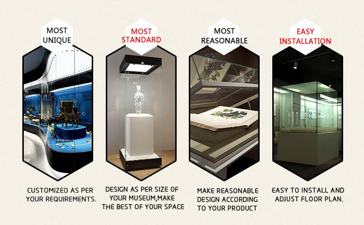 DG Showcase Custom Museum Exhibit Case Antique Display Showcase Attractive Design 8
