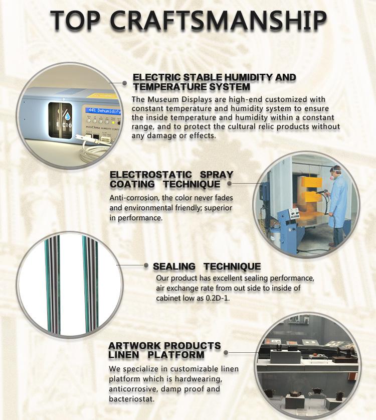 DG Showcase Custom Museum Exhibit Case Antique Display Showcase Attractive Design 14