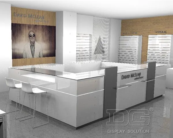DG Showcase Boutique Custom Optical Cabinet Display Showcases Fashion Design 1