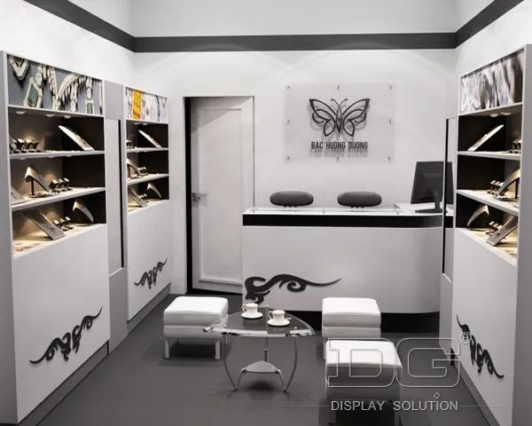 DG Showcase Tilpasset Elegant Hvid Smykkedisplay Til Salg 1