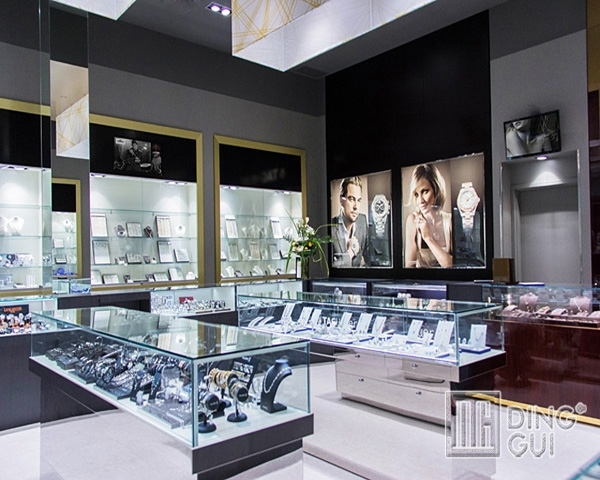 DG Showcase glass display cabinet showcase for jewelry shop fashion design 1