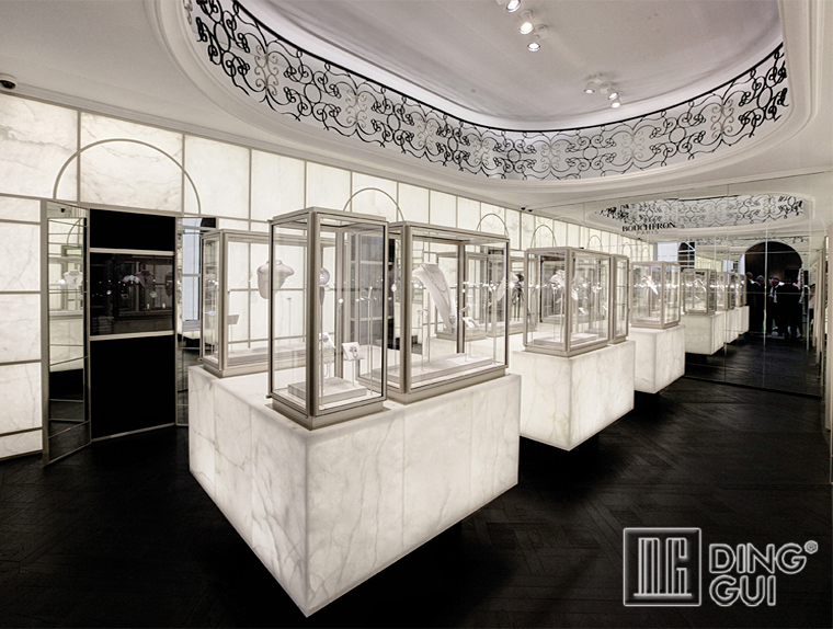DG Showcase custom glass display case for jewelry store decoration 4