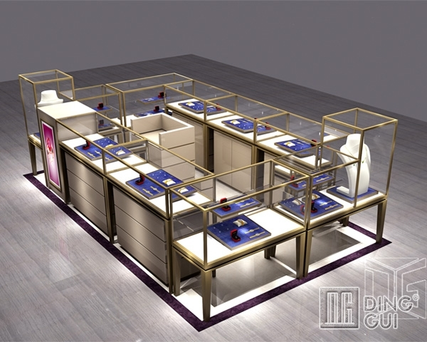 DG Showcase Producent niestandardowych witryn wystawowych na biżuterię do centrów handlowych 1