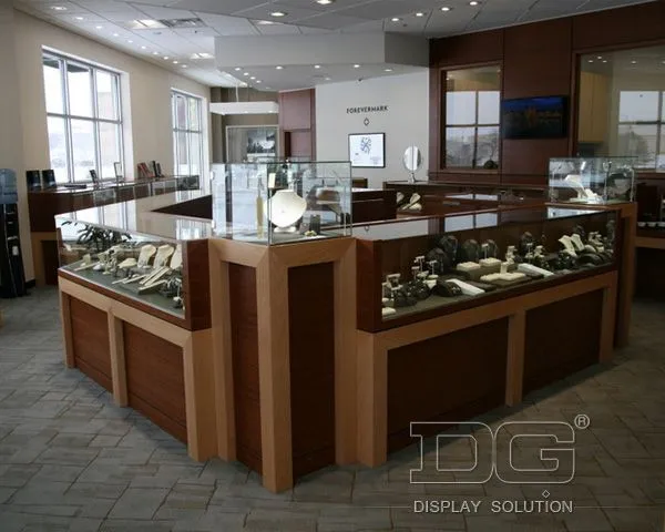 DG Showcase Modern Jewelry Shop Showcase Jewellery Showroom Counter Design 1