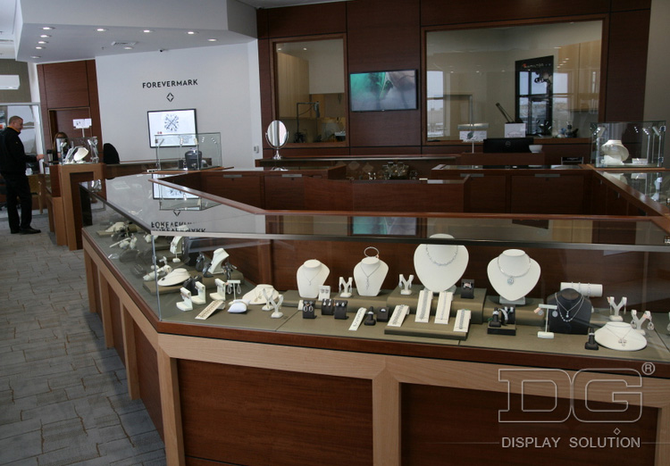 Modern Wood Shop Jewellery Showroom Counter Design