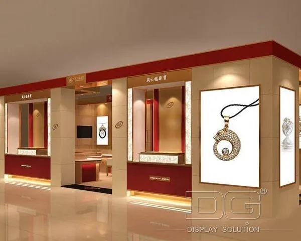 Tagagawa ng Disenyong Showcase ng Showcase ng Marangyang Tindahan ng Alahas Display Showcase Showroom 1