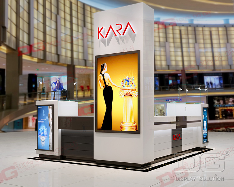 Glass Jewelry Display Kiosk