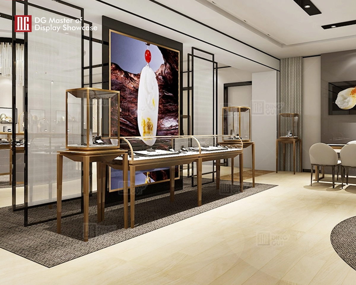 DG Showcase Luksus Smykkebutik Counter Vitrine Møbler vitrineskab butik showcase design 8