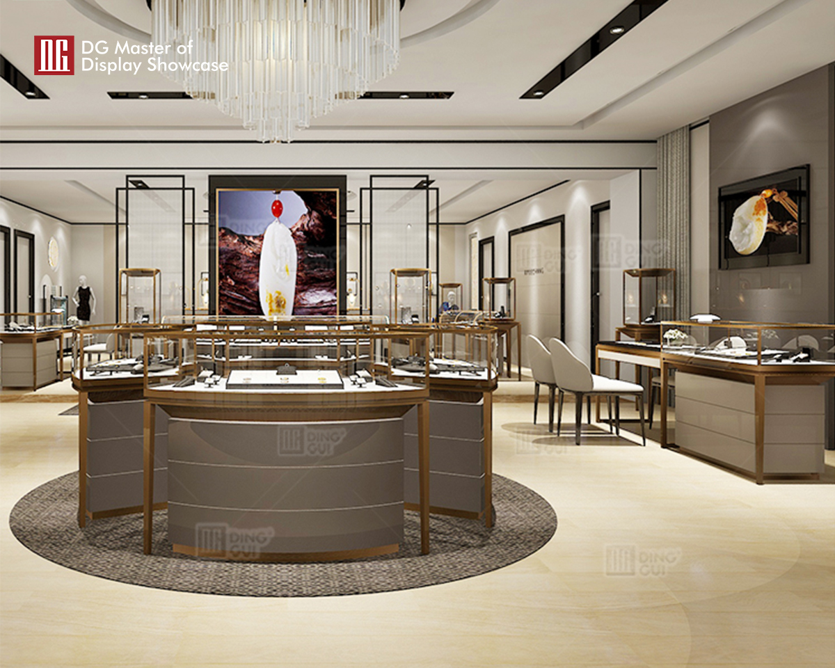 DG Showcase Luksus Smykkebutik Counter Vitrine Møbler vitrineskab butik showcase design 7