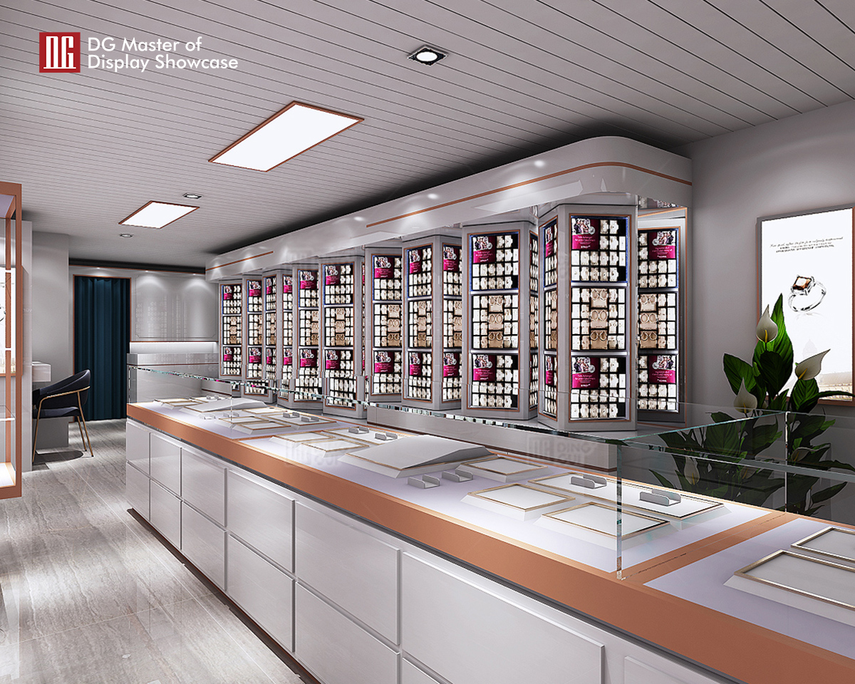 DG Showcase Producent varmt salg smykker glas showcase moderne luksus display 9