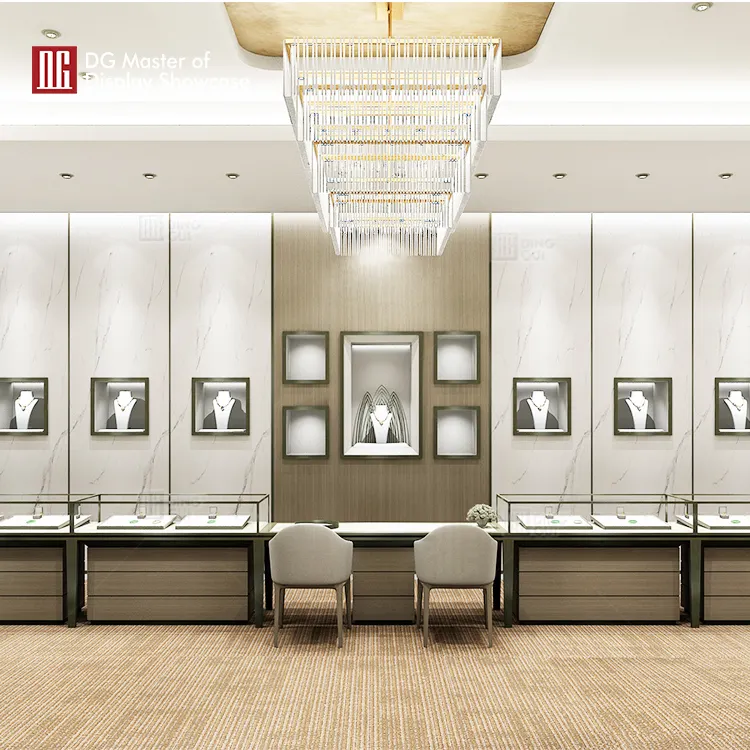Custom modern jewellery showroom design design solution Manufacturer | DG Display Showcase1 3