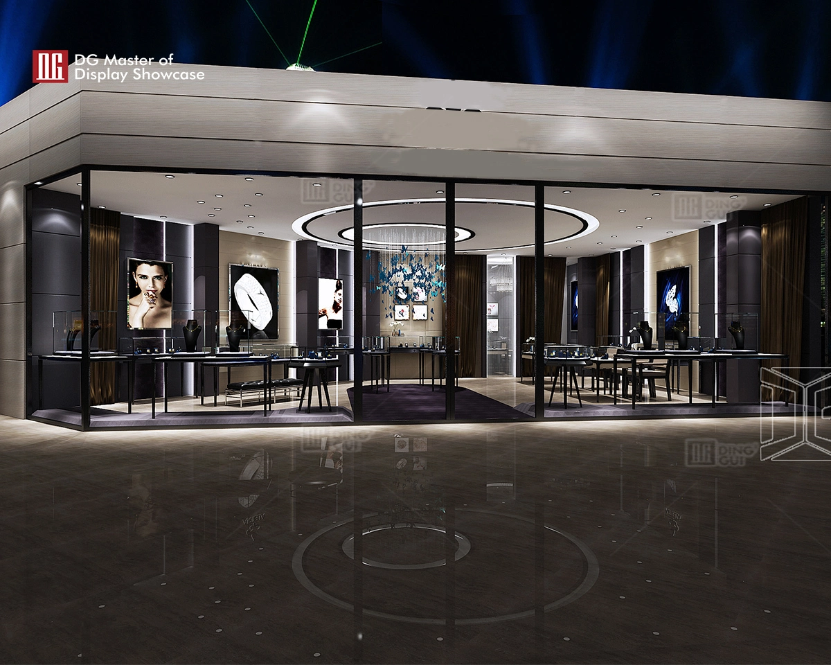 DG Showcase Custom High End Luxury jewelry showcase alahas display cabinet interior design 1