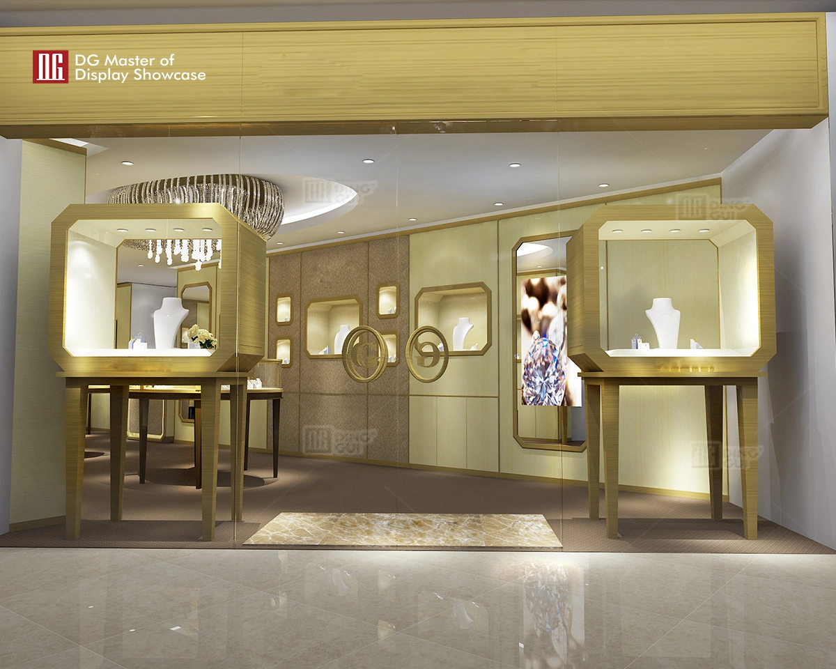 DG Showcase Luxury jewelry store showcase design jewellery display cabinet decoration 1