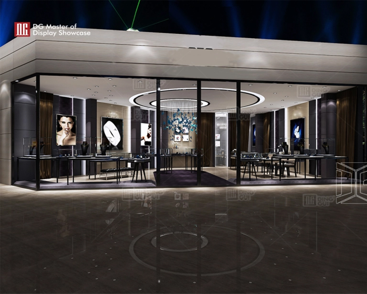 DG Showcase Custom High End Luxury jewelry showcase alahas display cabinet interior design 6