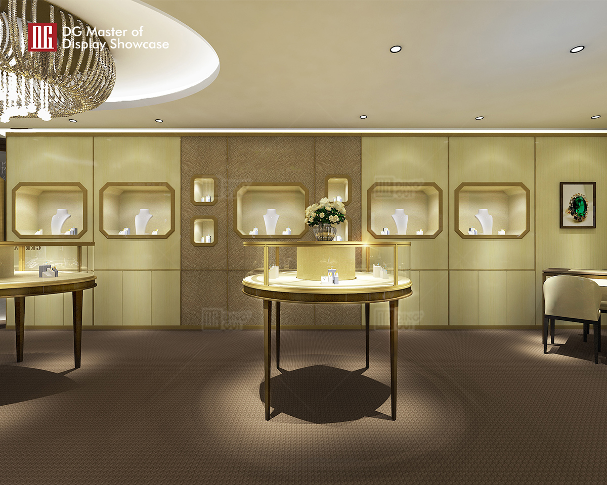 DG Showcase Luxury jewelry store showcase design jewellery display cabinet decoration 9