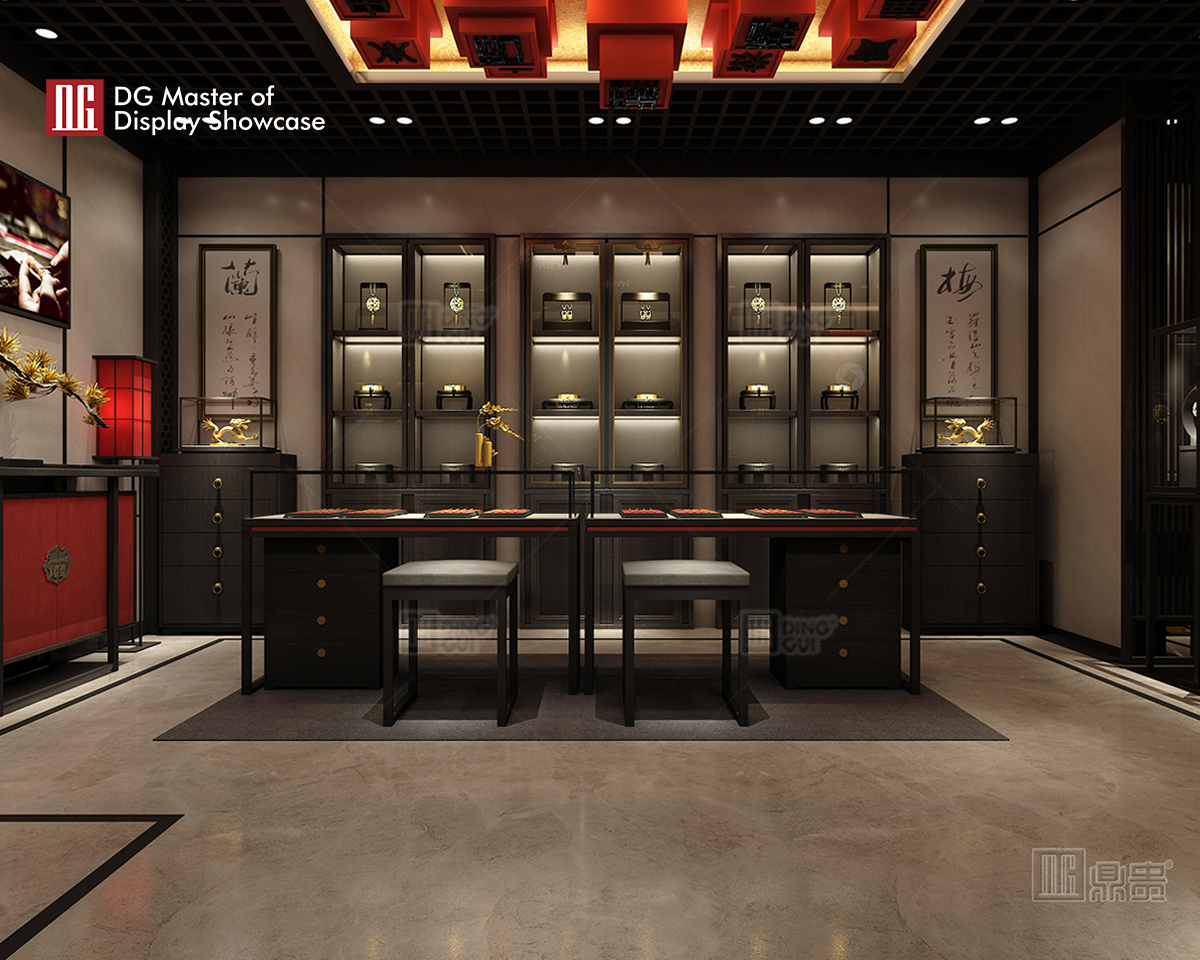 DG Showcase vitrum ornamentorum ad usum singularem, fabricator armariorum ornamentorum luxuriosorum summae qualitatis. 7