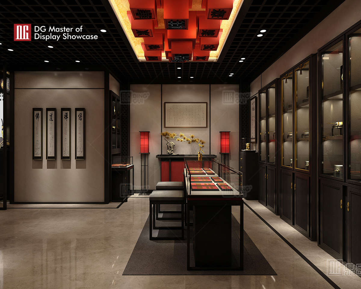 DG Showcase vitrum ornamentorum ad usum singularem, fabricator armariorum ornamentorum luxuriosorum summae qualitatis. 8