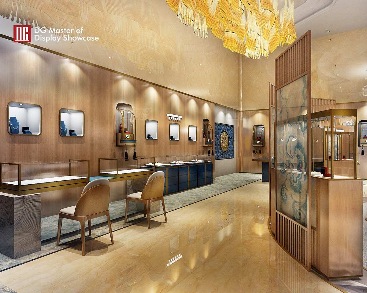 DG Showcase κοσμηματοπωλείο υψηλής ποιότητας με βιτρίνα, πάγκος κοσμημάτων προς πώληση 9