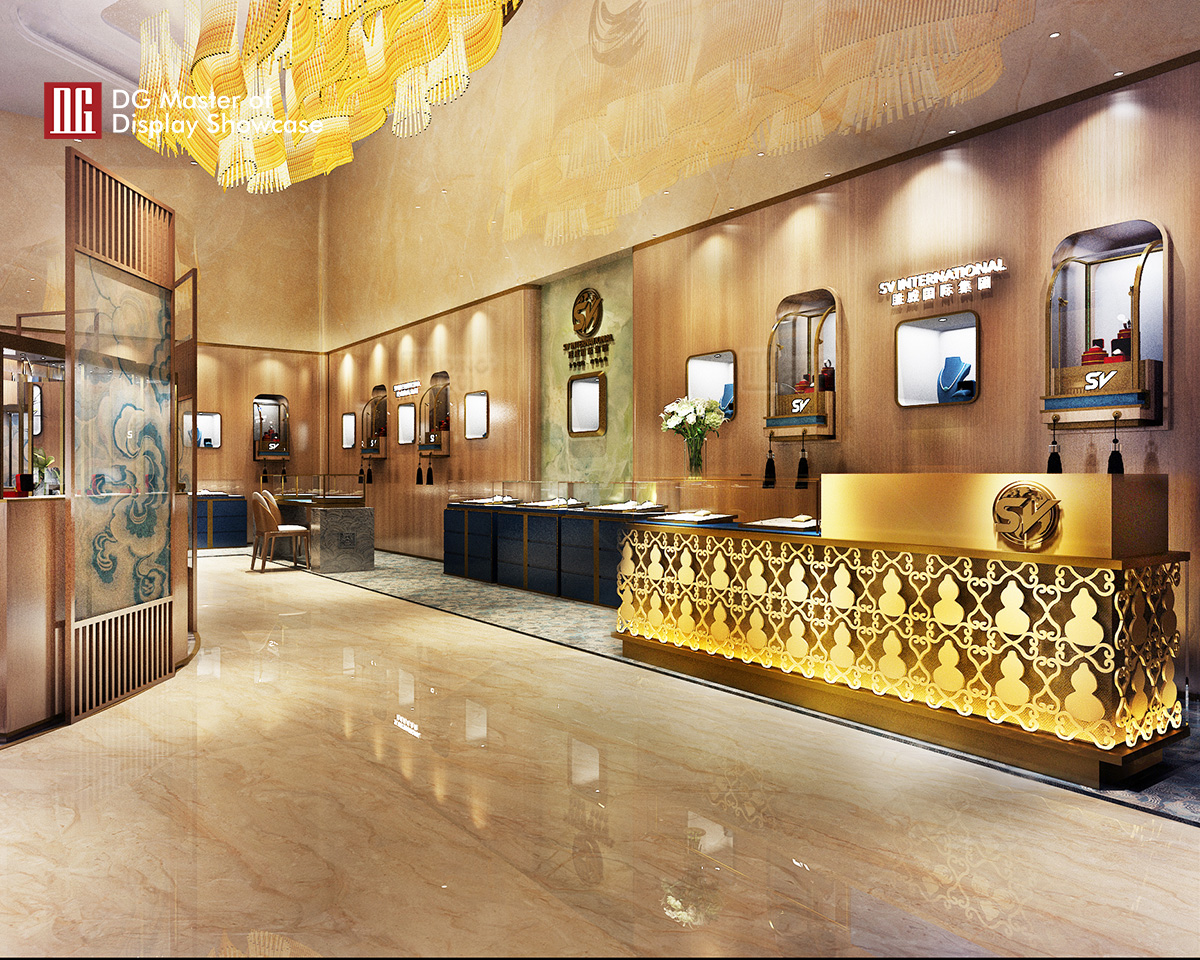 DG Showcase κοσμηματοπωλείο υψηλής ποιότητας με βιτρίνα, πάγκος κοσμημάτων προς πώληση 10