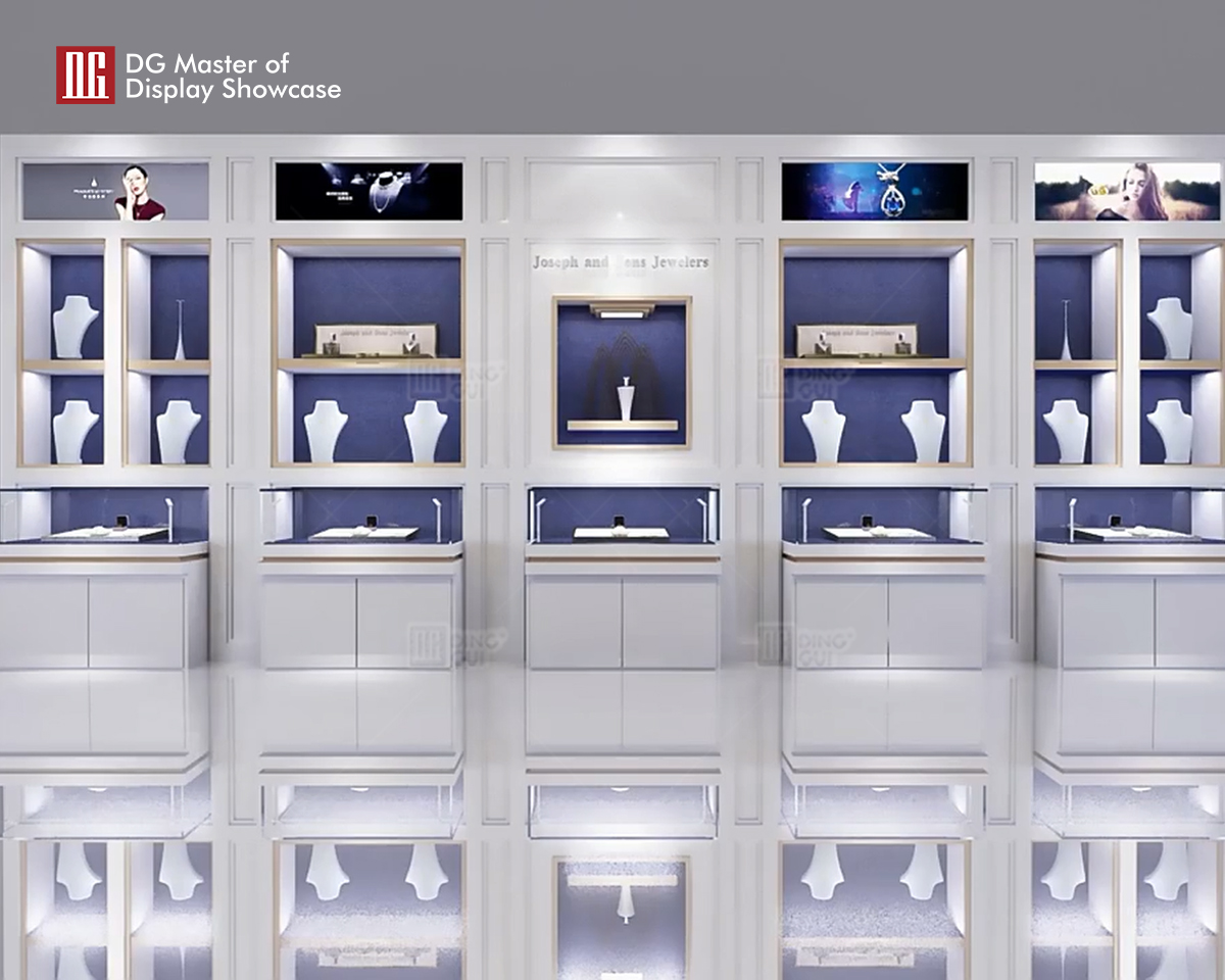 DG Showcase Luxury Jewelry Display Custom Showcase Modern Dekorasyon Disenyo 11