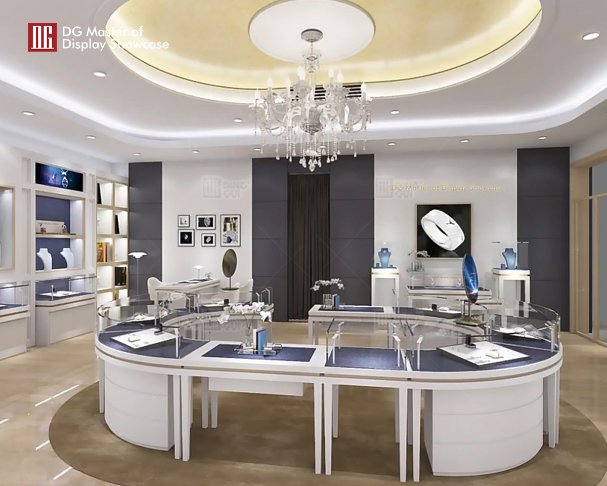 DG Showcase Luxury Jewelry Display Custom Showcase Modern Dekorasyon Disenyo 9