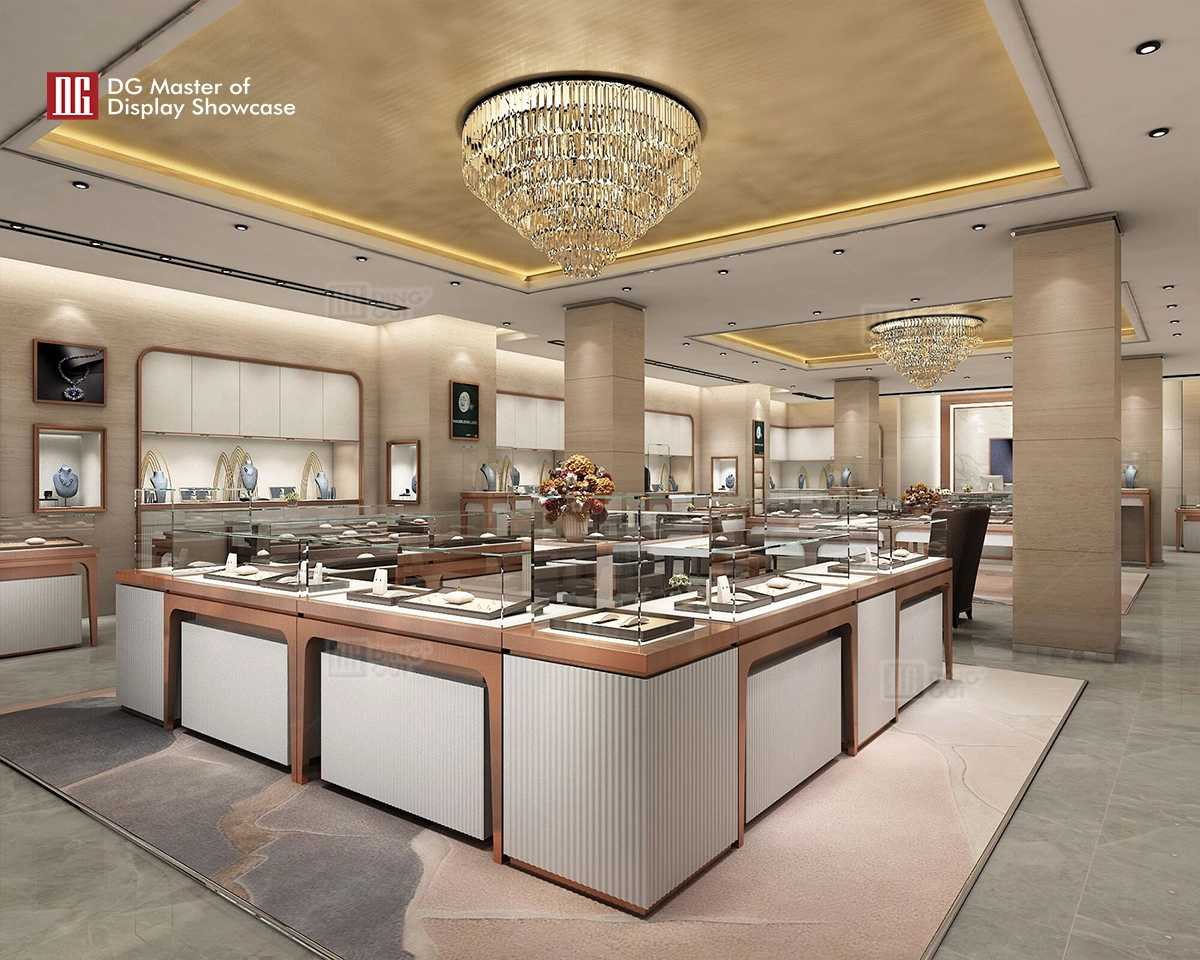 DG Showcase Tilpasset Kvalitets Smykkedisplayskab Butiksdesign Tæller Til Salg 1