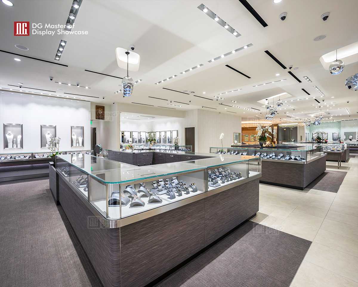 DG Showcase customized luxury jewelry store showcase modern jewellery display cabinet manufacturer 6