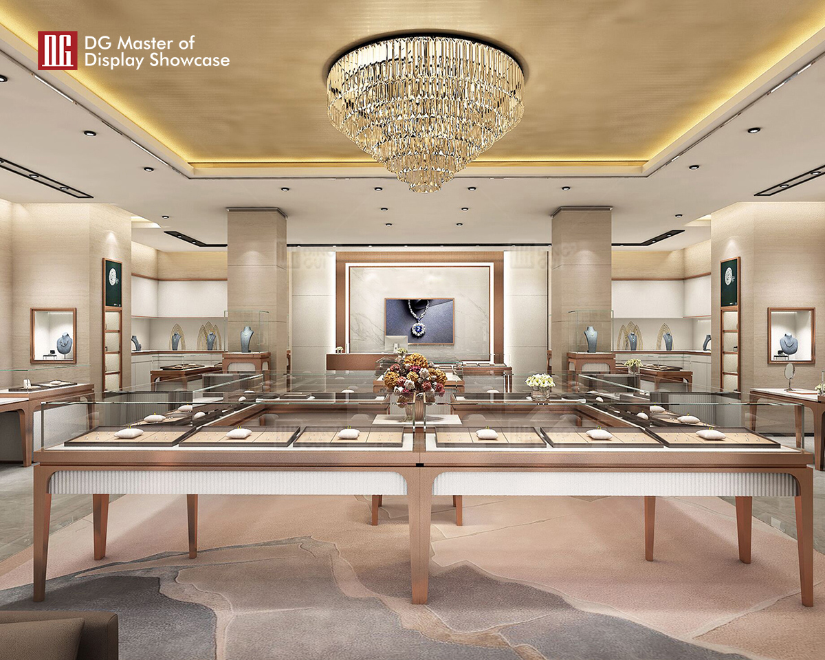 DG Showcase Tilpasset Kvalitets Smykkedisplayskab Butiksdesign Tæller Til Salg 7