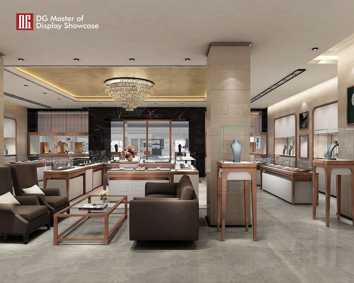 DG Showcase Tilpasset Kvalitets Smykkedisplayskab Butiksdesign Tæller Til Salg 10