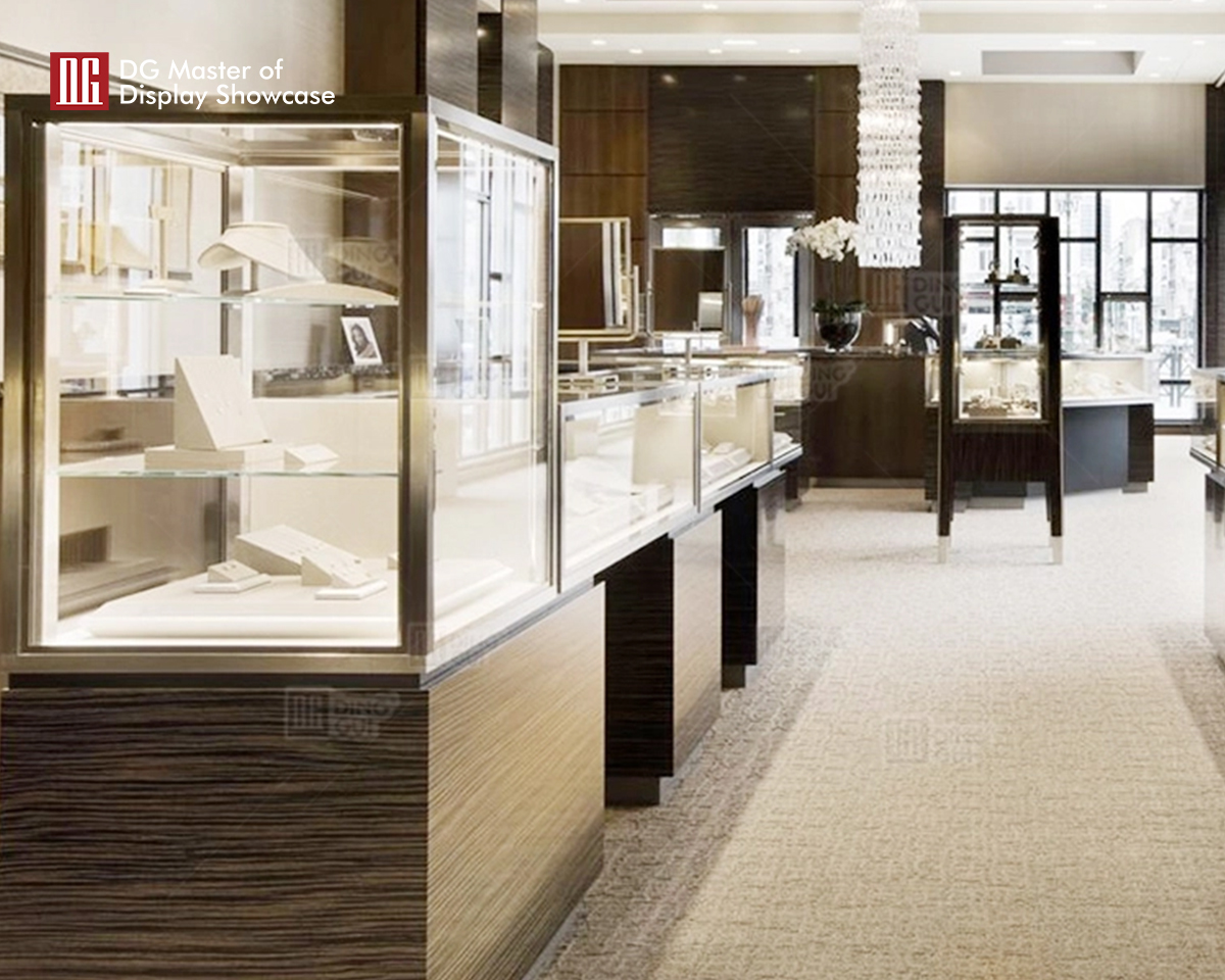 DG Showcase customized luxury jewelry store showcase modern jewellery display cabinet manufacturer 10