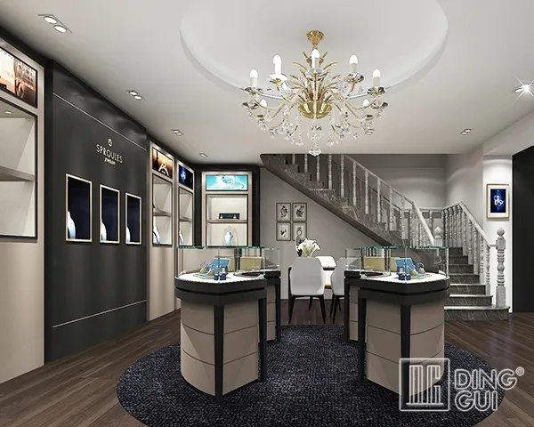 Custom jewelry store display fixtures manufacturer Manufacturer | DG Display Showcase 3