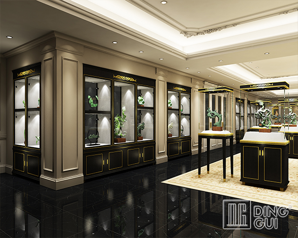 Pameran DG Pameran Kedai Barang Kemas High End Unik Pameran Kabinet Reka Bentuk Mewah 7