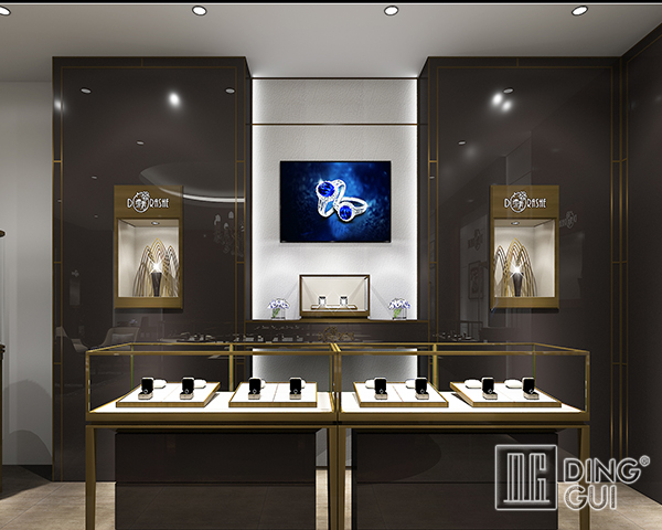 DG Showcase Luksus Smykkebutik Vitrineskab Glasmontre Moderne Design 5