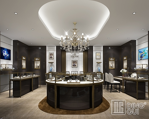 DG Showcase Luksus Smykkebutik Vitrineskab Glasmontre Moderne Design 1