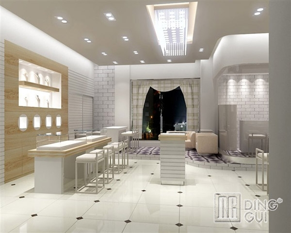 Ang DG Showcase na may mataas na kalidad na tindahan ng alahas ay nagpapakita ng napakagandang glass cabinet 1